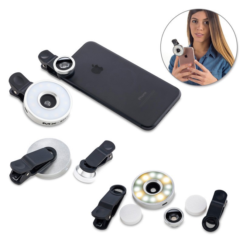 Set de Lentes para Móviles con Luz Para Selfie TE-213