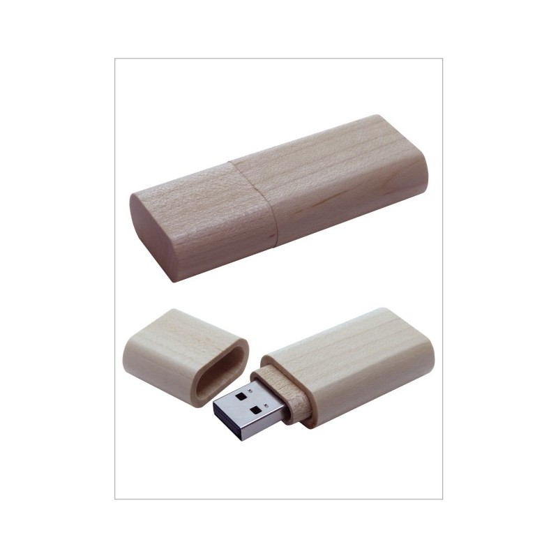 Usb Madera con Tapa