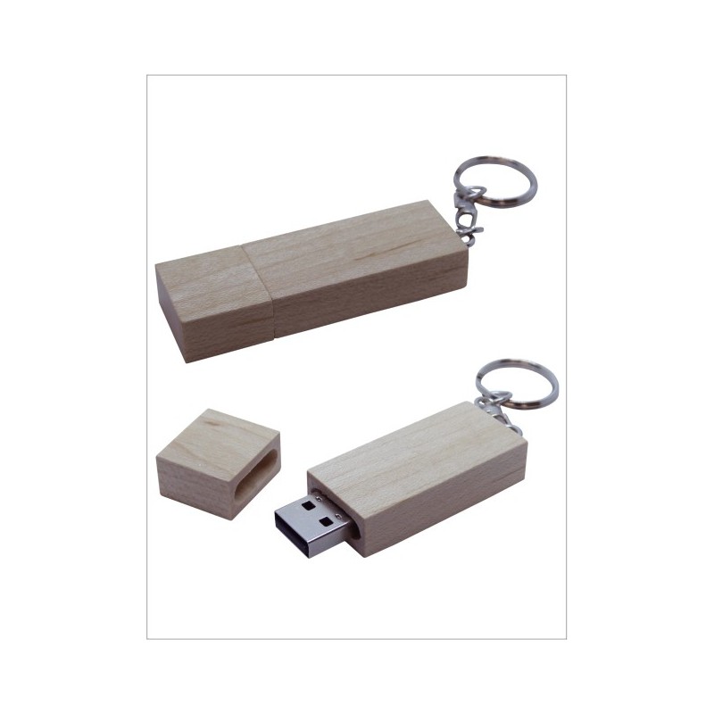 Usb Tipo Llavero en Madera
