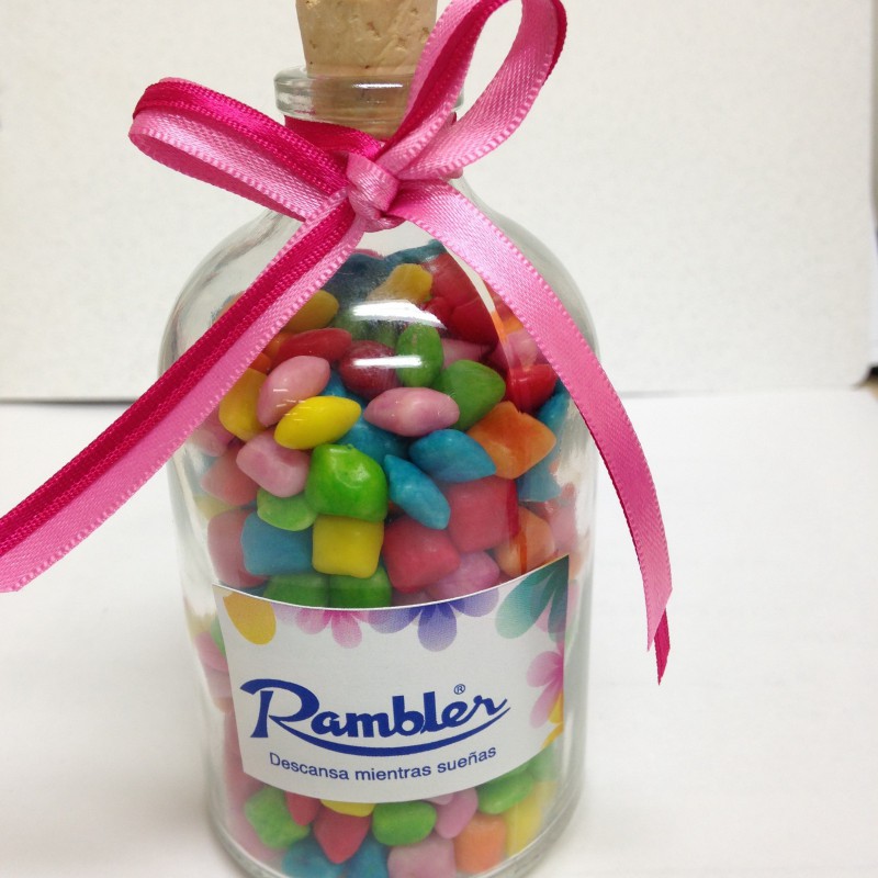 Dulces en frasco de vidrio tapa de corcho 50 ml