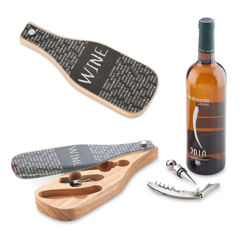 Set De Vino Con Vidrio