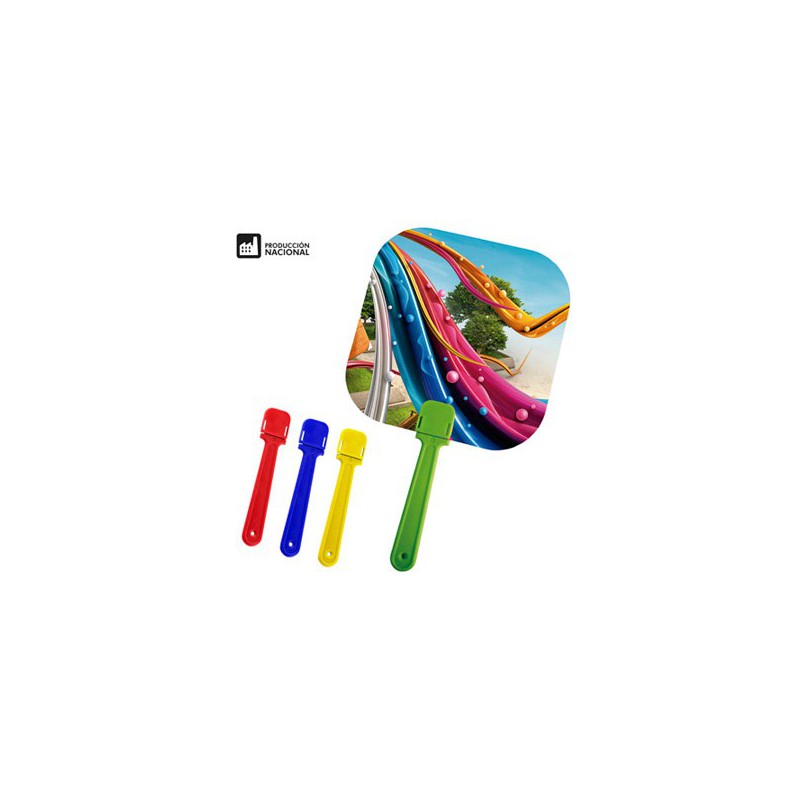 ABANICO CON MANGO STICK