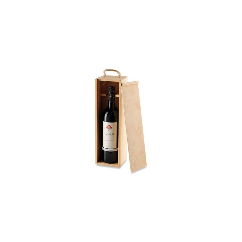 CAJA EN PINO PARA UNA BOTELLA