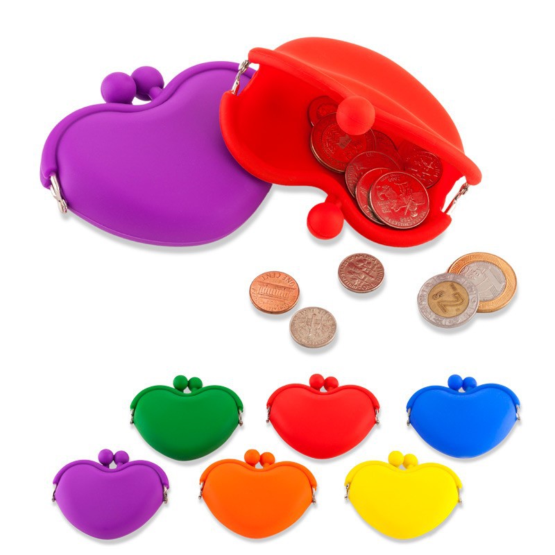 Mini Monedero en Silicona Heart