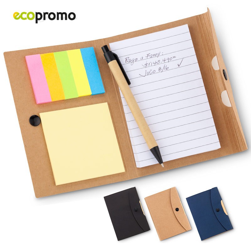 Libreta Reciclable Button con Bolígrafo