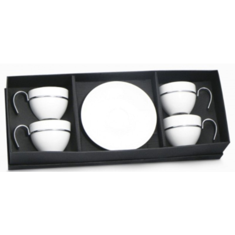 Set pocillo y plato aro redondo pequeño
