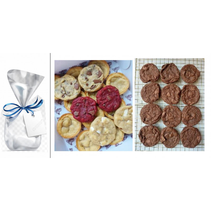 Galleta con trozos y chips de chocolate