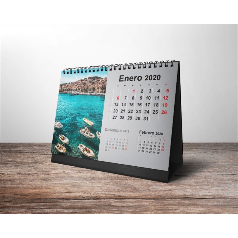 Calendario de escritorio argollado - 7 ó 13 hojas