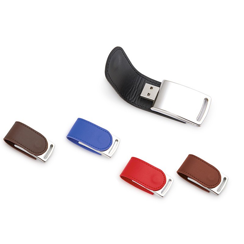 Memoria USB Metal y Cuero 16 GB