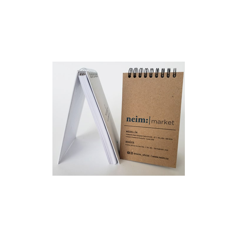 Libreta con argollado superior