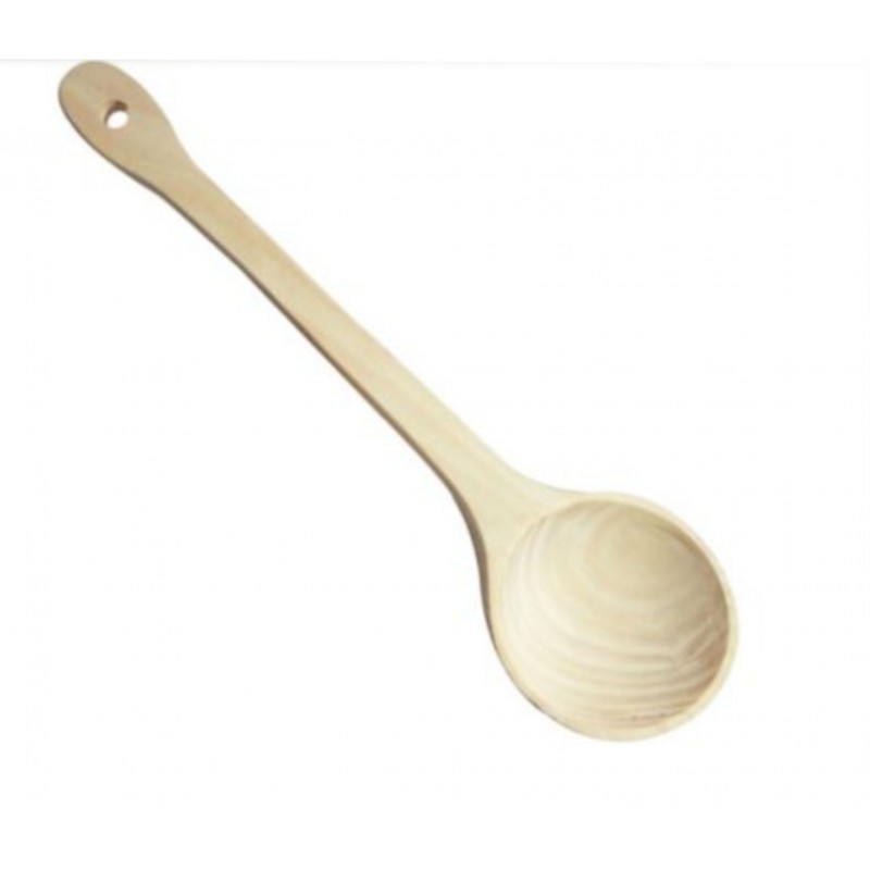 Cuchara 35cm Redonda Madera