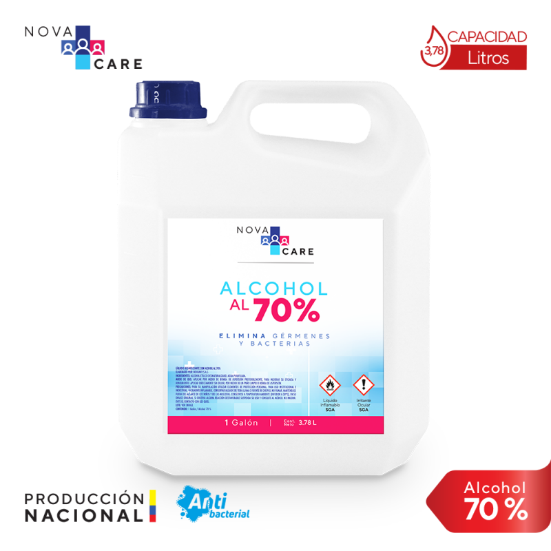 LIQUIDO DESINFECTANTE - ALCOHOL AL 70% 1 GALÓN