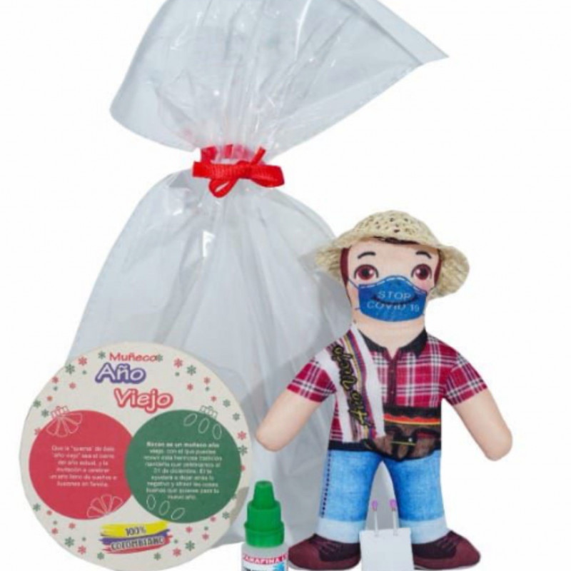 Kit 21 Muñeco año viejo tarro bolsa