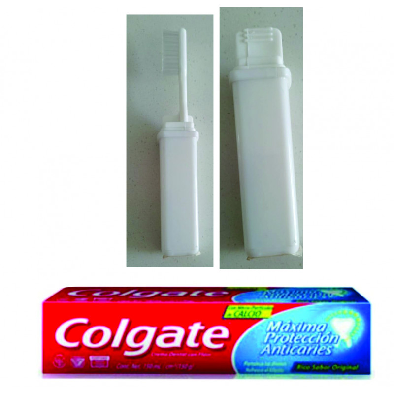 Kit voiajero cepillo y crema dental