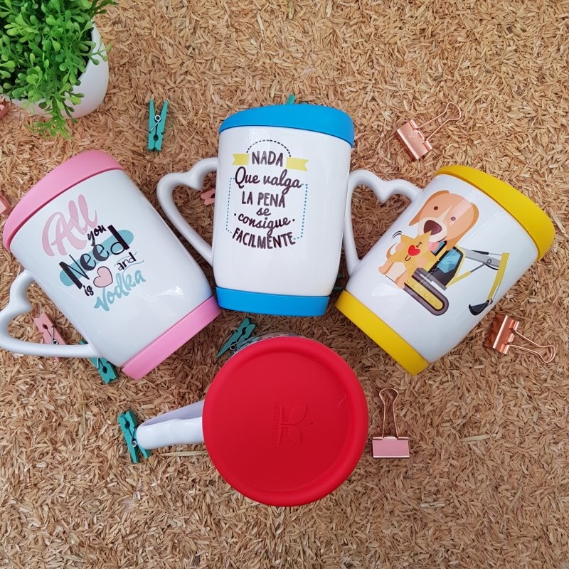 Mug tapa y base silicona