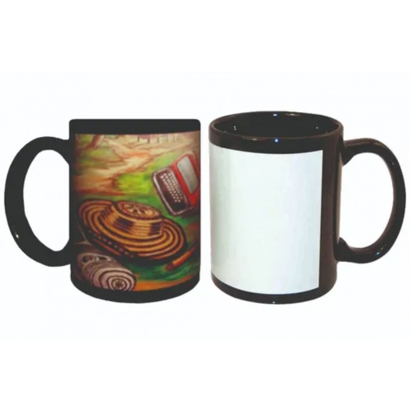 Mug etiqueta Negro