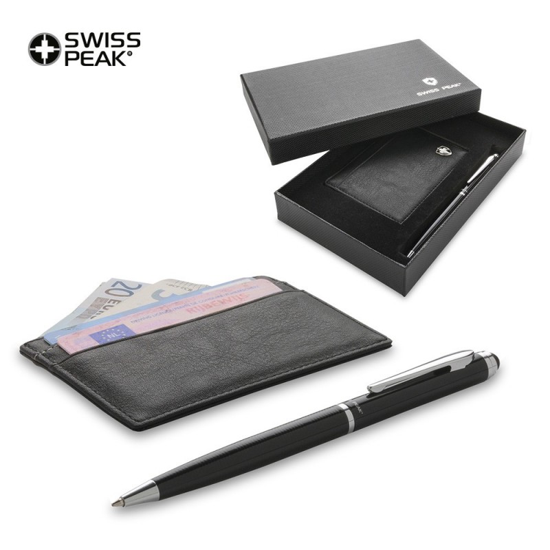 Set de Portatarjetas y Bolígrafos Swisspeak
