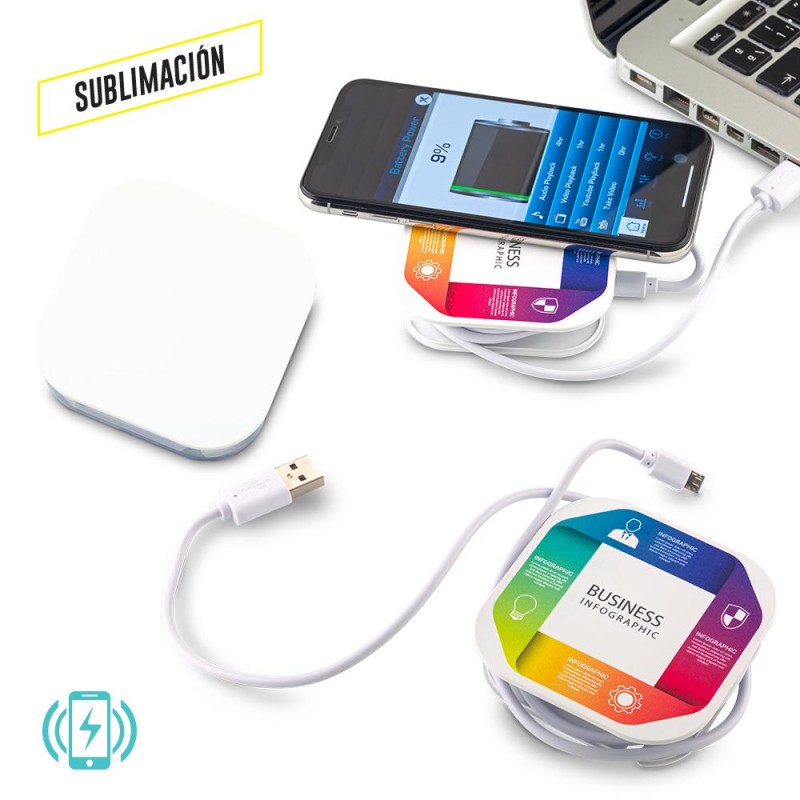 CARGADOR INALAMBRICO CON ORGANIZADOR DE CABLES