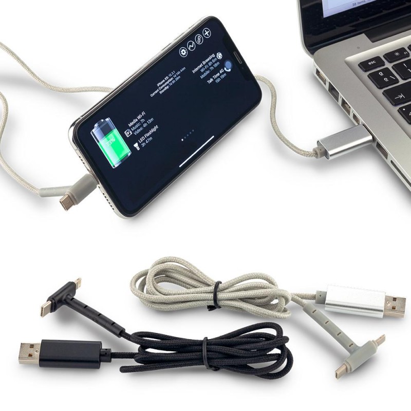 CABLE MULTICARGADOR CON SOPORTE