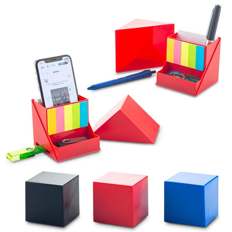 STICKY SET CON PUERTO USB Y PORTABOLIGRAFOS