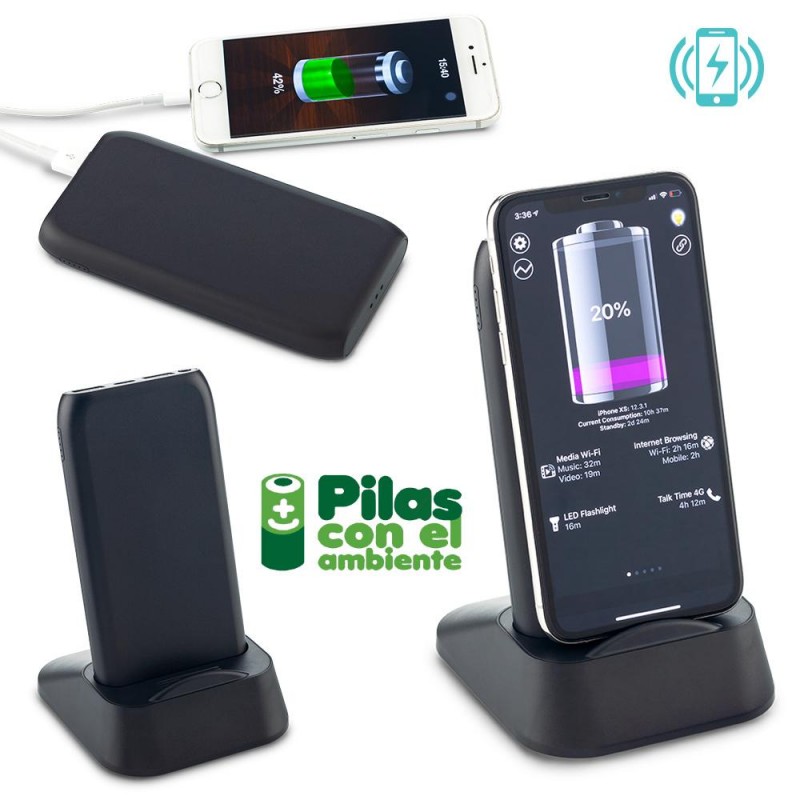 SET DE CARGADOR INALAMBRICO CON PILA PORTATIL
