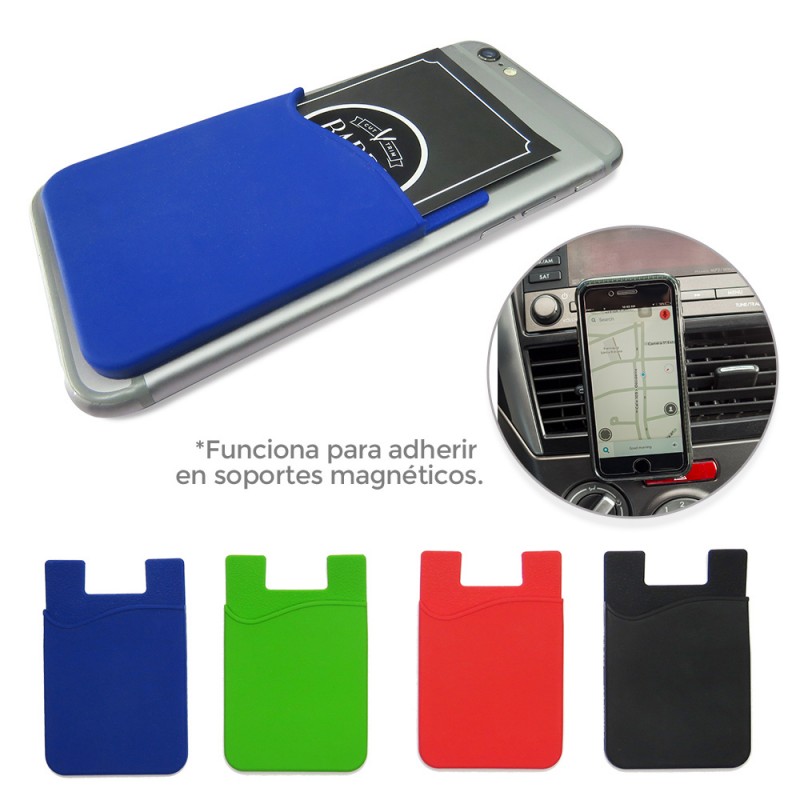 PORTATARJETAS EN SILICONA MAGNET