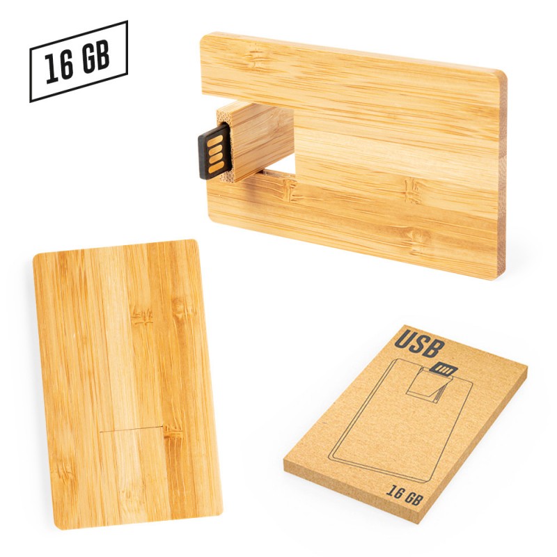 Memoria USB Credit Card Zilda Bamboo
