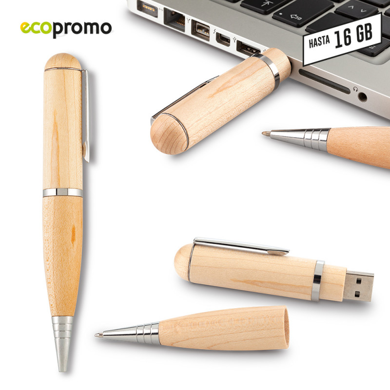 Memoria USB Bolígrafo Wood  8GB/16 GB