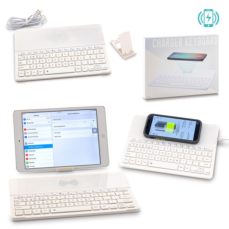 Teclado con Cargador Inalámbrico Roktum