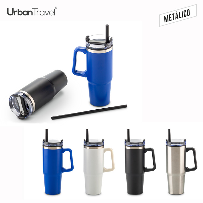 Mug Metálico y Plástico Chester Urban Travel 900ml