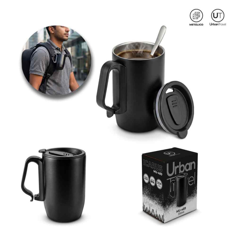 Mug Metálico Icarus Urban Travel 350ml