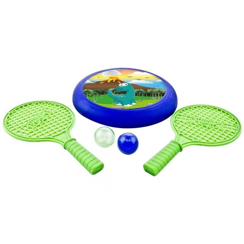 kit frisby mas raqueta neón pequeña.