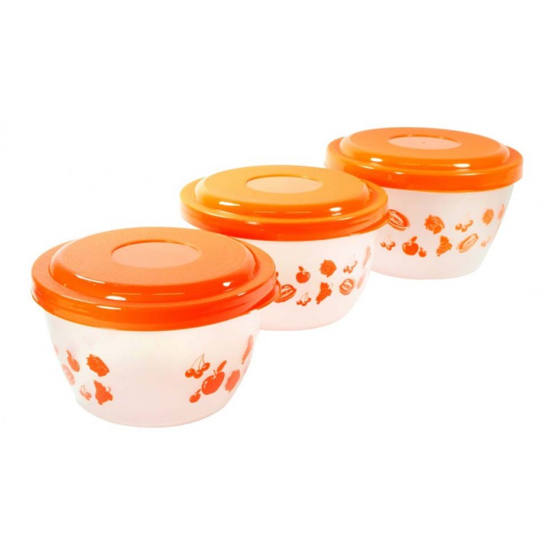 Set de recipiente hermético decorado x 3