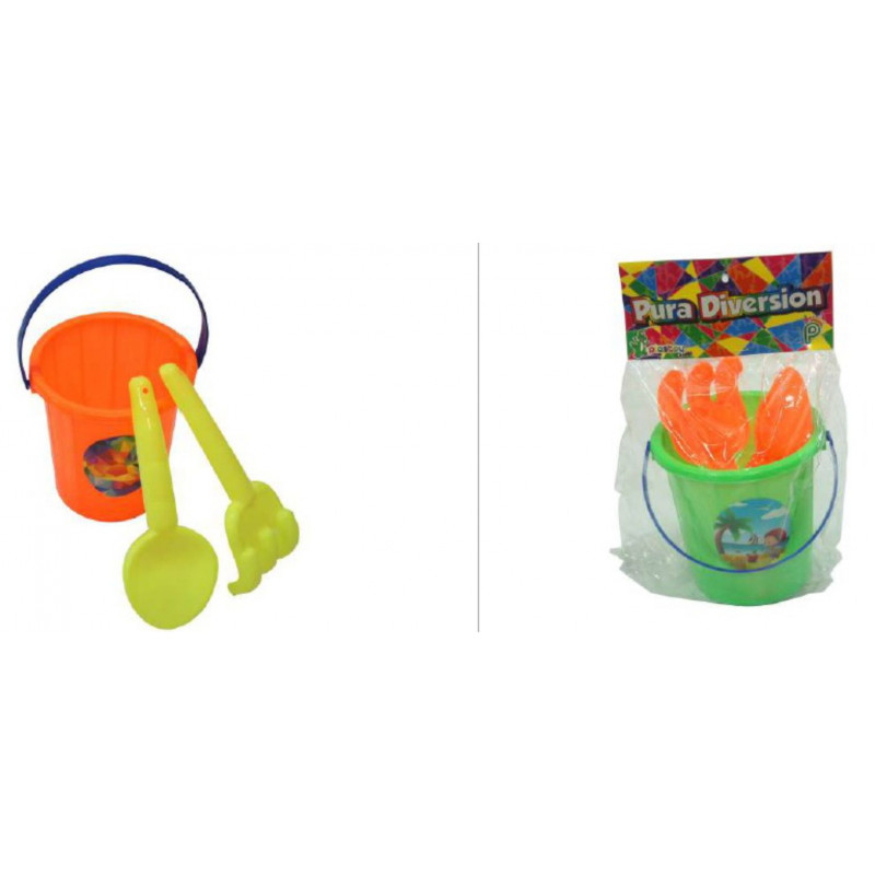 Balde playero con accesorios