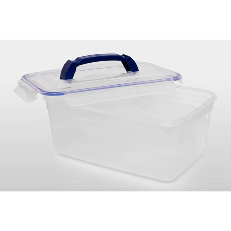 Caja Rectangular Hermética 5.5 Litros con Manija y Divisiones
