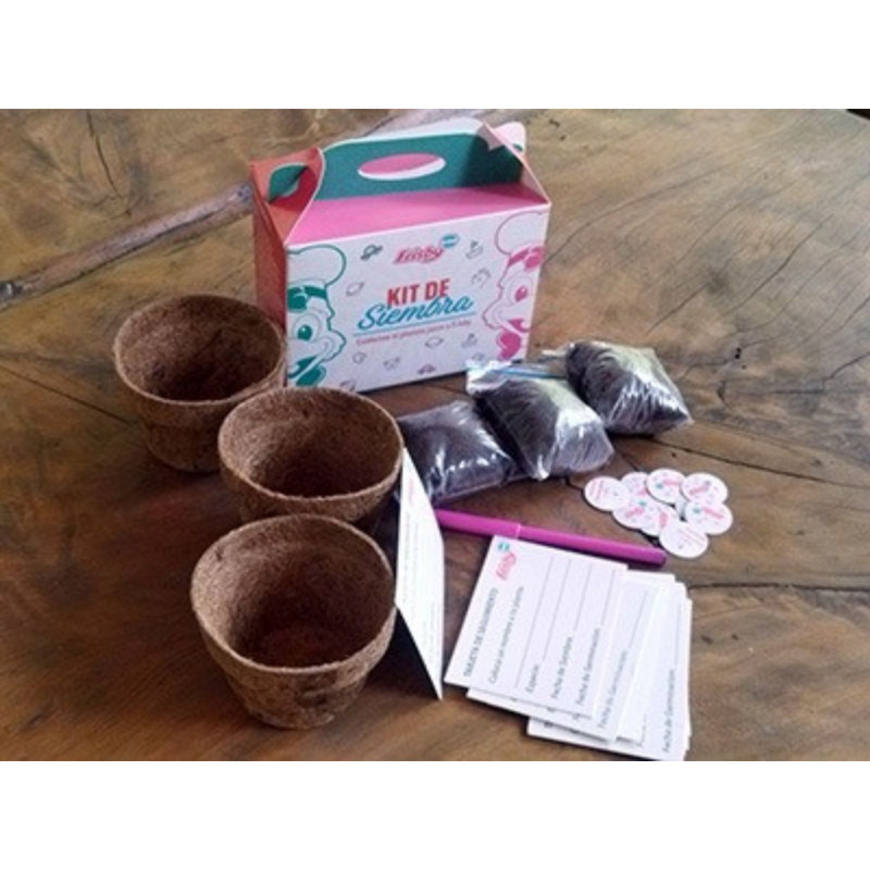 Kit de siembra en caja tipo lonchera