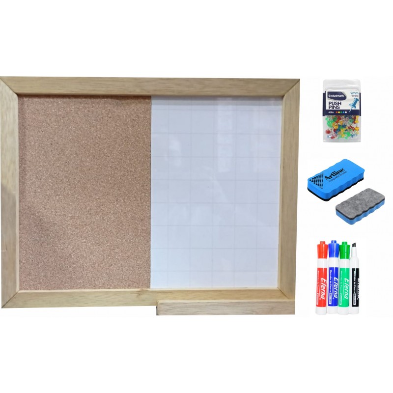Tablero doble propósito con accesorios