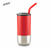 Mug Metálico con Pitillo 600mlc