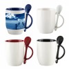 MUG CERAMICA PARA SUBLIMACION CON CUCHARA - 11 OZ