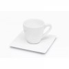 Pocillo y plato cuadrado 80ml