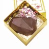 Corazón de chocolate relleno de brownie
